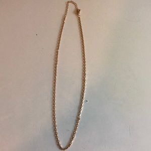 gold chained necklace